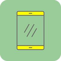 Smartphone Filled Yellow Icon vector