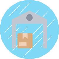 Warehouse Flat Blue Circle Icon vector