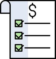 Financial Information Filled Half Cut Icon vector