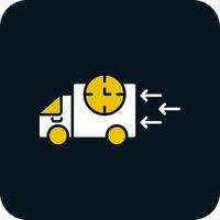 Fast Delivery Glyph Two Color Icon vector