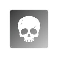 skeleton head icon vector