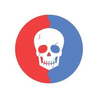 skeleton head icon vector