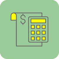 Calculate Filled Yellow Icon vector