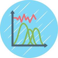 ola gráfico plano azul circulo icono vector