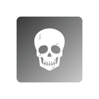 skeleton head icon vector