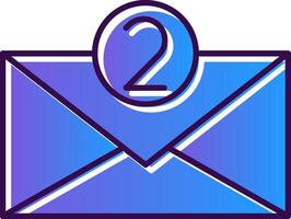 Email Gradient Filled Icon vector