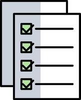 Document Filled Half Cut Icon vector