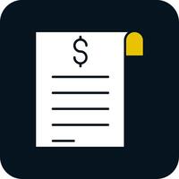 Invoice Glyph Two Color Icon vector