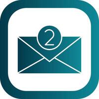 Email Glyph Gradient Round Corner Icon vector