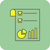 Market Trends Filled Yellow Icon vector