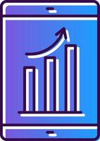 Growth Gradient Filled Icon vector