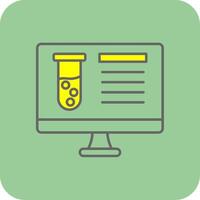 Computer Science Filled Yellow Icon vector