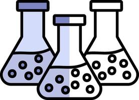 química lleno medio cortar icono vector