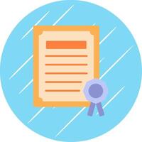 Diploma Flat Blue Circle Icon vector