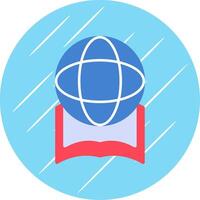 Global Education Flat Blue Circle Icon vector