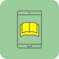 Education App Filled Yellow Icon vector