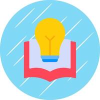 Knowledge Flat Blue Circle Icon vector