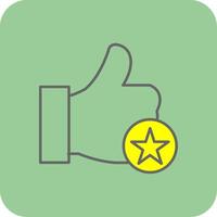 Motivated Filled Yellow Icon vector