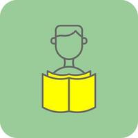 Student Filled Yellow Icon vector