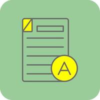 Grades Filled Yellow Icon vector