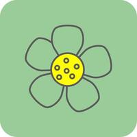 Nasturtium Filled Yellow Icon vector