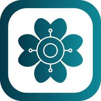 Hydrangea Glyph Gradient Round Corner Icon vector