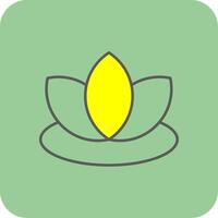 Lotus Filled Yellow Icon vector