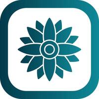 Sunflower Glyph Gradient Round Corner Icon vector