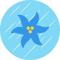 Bluebell Flat Blue Circle Icon vector