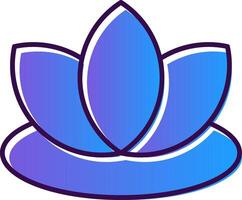 Lotus Gradient Filled Icon vector