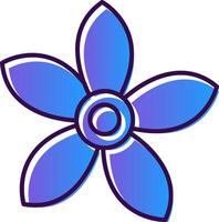 Alpine Forget Me Not Gradient Filled Icon vector