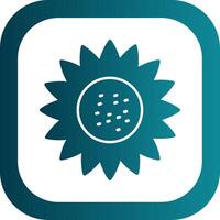 Sunflower Glyph Gradient Round Corner Icon vector