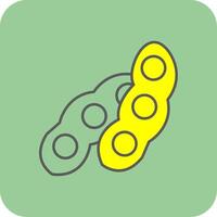 Soybean Filled Yellow Icon vector