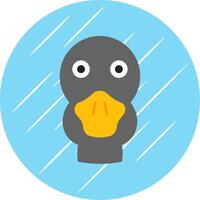 Pato plano azul circulo icono vector