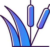 Sedge Gradient Filled Icon vector