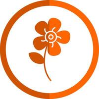 Melastome Glyph Orange Circle Icon vector