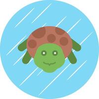 Turtle Flat Blue Circle Icon vector