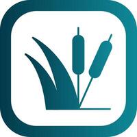 Sedge Glyph Gradient Round Corner Icon vector