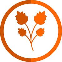 Oat Glyph Orange Circle Icon vector