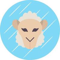 Sheep Flat Blue Circle Icon vector