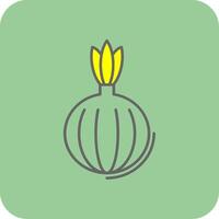 Onion Filled Yellow Icon vector