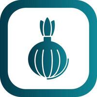 Onion Glyph Gradient Round Corner Icon vector