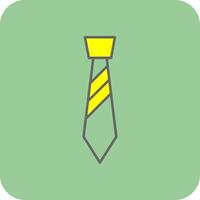 Tie Filled Yellow Icon vector