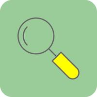 Search Filled Yellow Icon vector