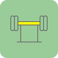 Barbell Filled Yellow Icon vector