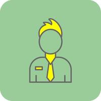 Employee Filled Yellow Icon vector
