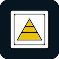 Pyramid Glyph Two Color Icon vector