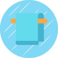 Towel Flat Blue Circle Icon vector