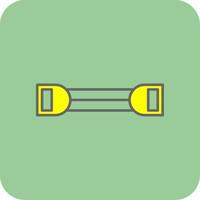 Chest Expander Filled Yellow Icon vector