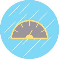 Speedometer Flat Blue Circle Icon vector